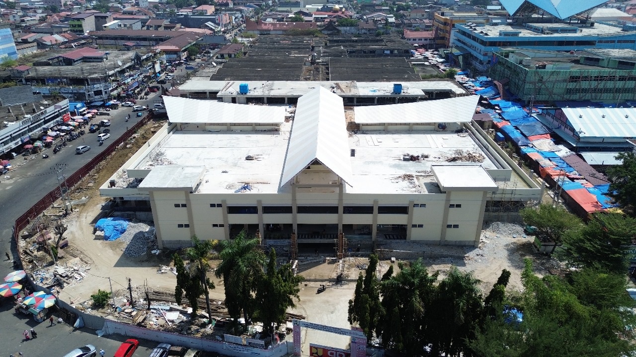 Kondisi terkini progres pembangunan Pasar Raya Padang Fase 7, beberapa waktu lalu. (DOKUMEN PRIBADI)