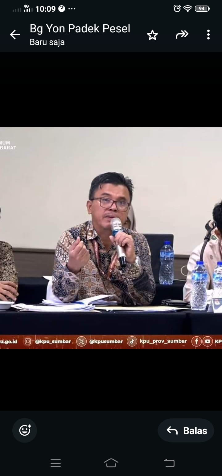 Ketua KPU Pessel, Aswandi. (dok KPU Pessel)