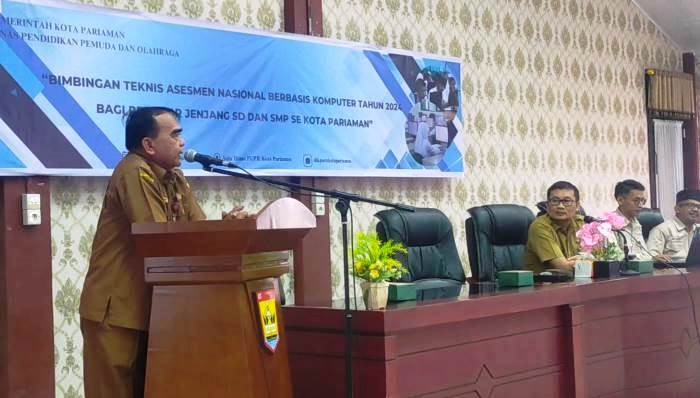 Pembukaan kegiatan Bimbingan teknis pelaksanaan Asesmen Nasional 2024 di Kota Pariaman.