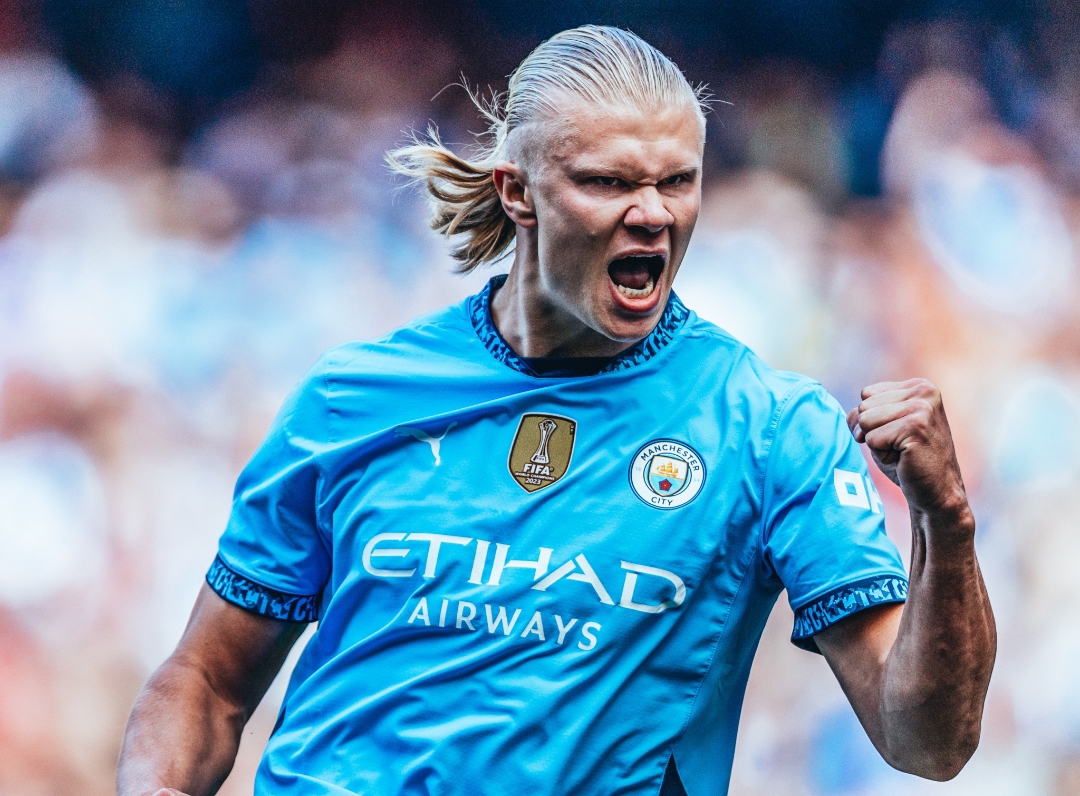 Erling Haaland mencetak hattrick dalam laga Manchester City melawan Ipswich di Etihad Stadium. (Foto: X @mancity)