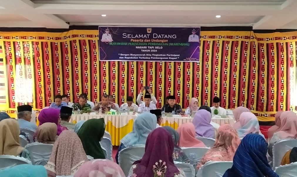 Musyawarah Rencana Pembangunan (Musrenbang) Nagari Tapi Selo Tanahdatar, di Aula Masjid Raya Nurul Amal, Rabu (4/9/2024). (Foto: Pemnag)