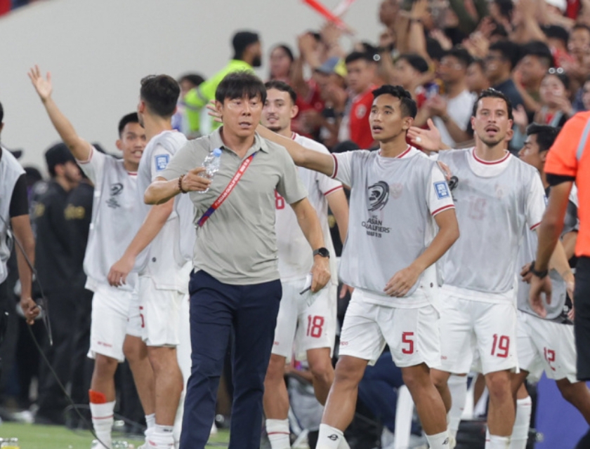 Pelatih Timnas Indonesia, Shin Tae-yong menyebut skuad Garuda akan menjadi kuda hitam di Grup C ronde ketiga Kualifikasi Piala Dunia 2026 Zona Asia. (Foto: PSSI)