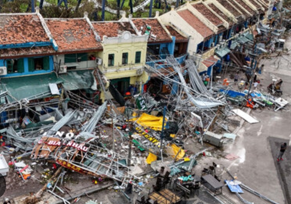Topan Yagi telah mengakibatkan kerusakan parah di Vietnam Utara, menewaskan 49 orang dan melukai ratusan lainnya.(Foto: New York Times)