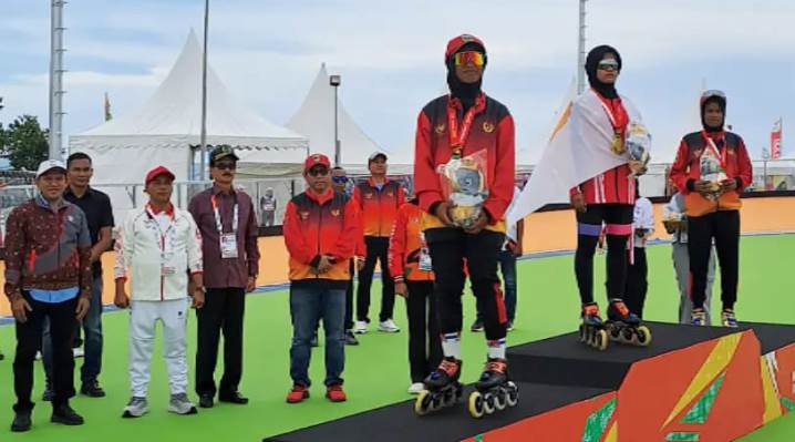 Atlet sepatu roda Sumbar raih medali perak atas nama Cory Darya, dan medali perunggu atas nama Najmi Hayati.