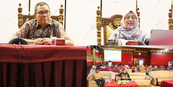 Sosialisasi Forum Konsultasi Publik (FKP) dan Survei Kepuasan Masyarakat (SKM) di Aula Balaikota Pariaman, Kamis (26/9).