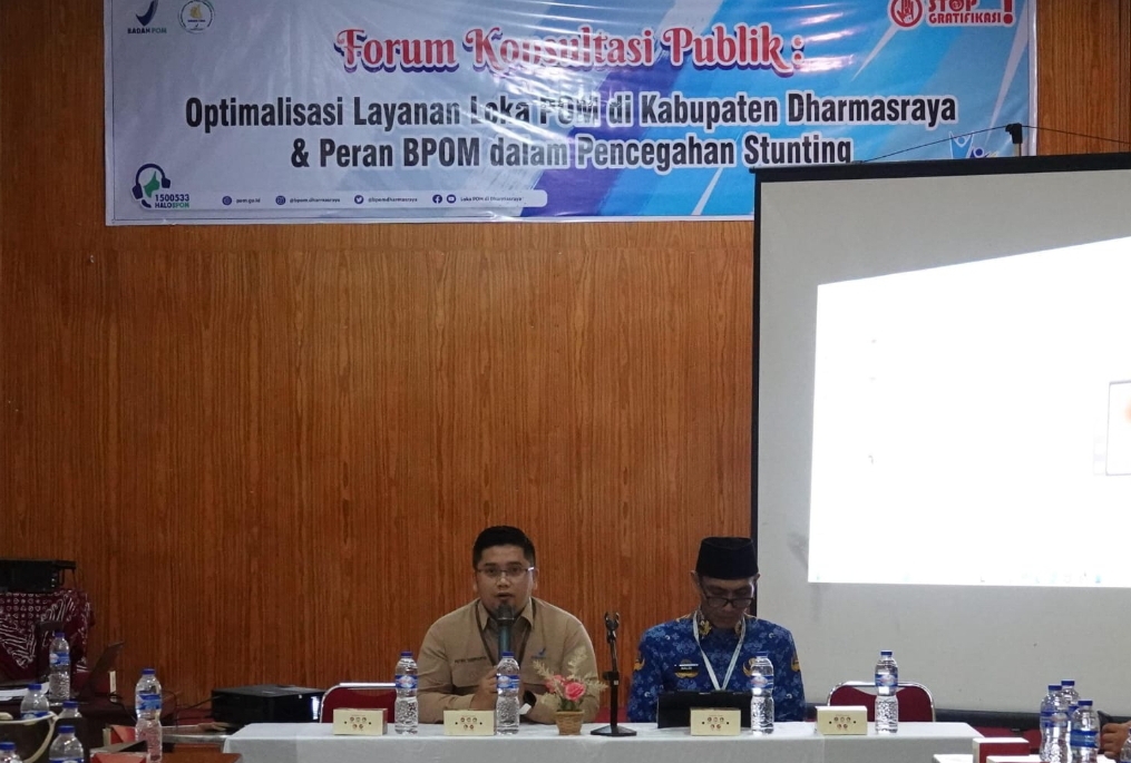 Loka POM Kabupaten Dharmasraya menggelar Forum Konsultasi Publik dengan tema