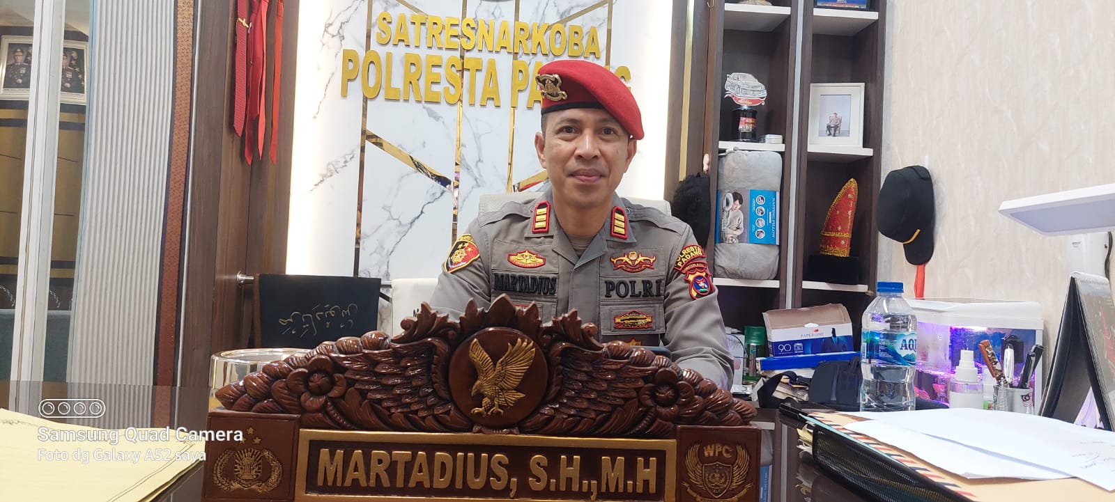 Kasat Narkoba Polresta Padang AKP Martadius.