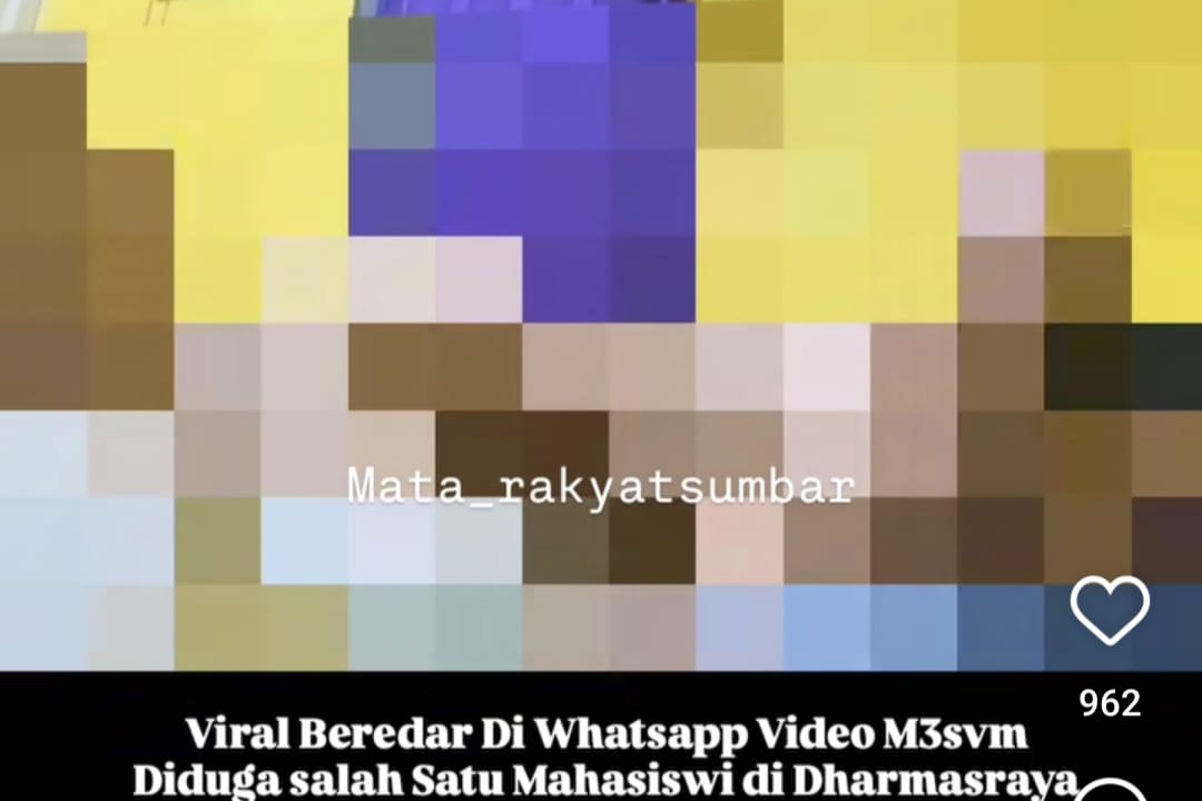 Tangkapan layar video asusila dari postingan akun Instagram yang diduga dilakukan remaja di Dharmasraya.