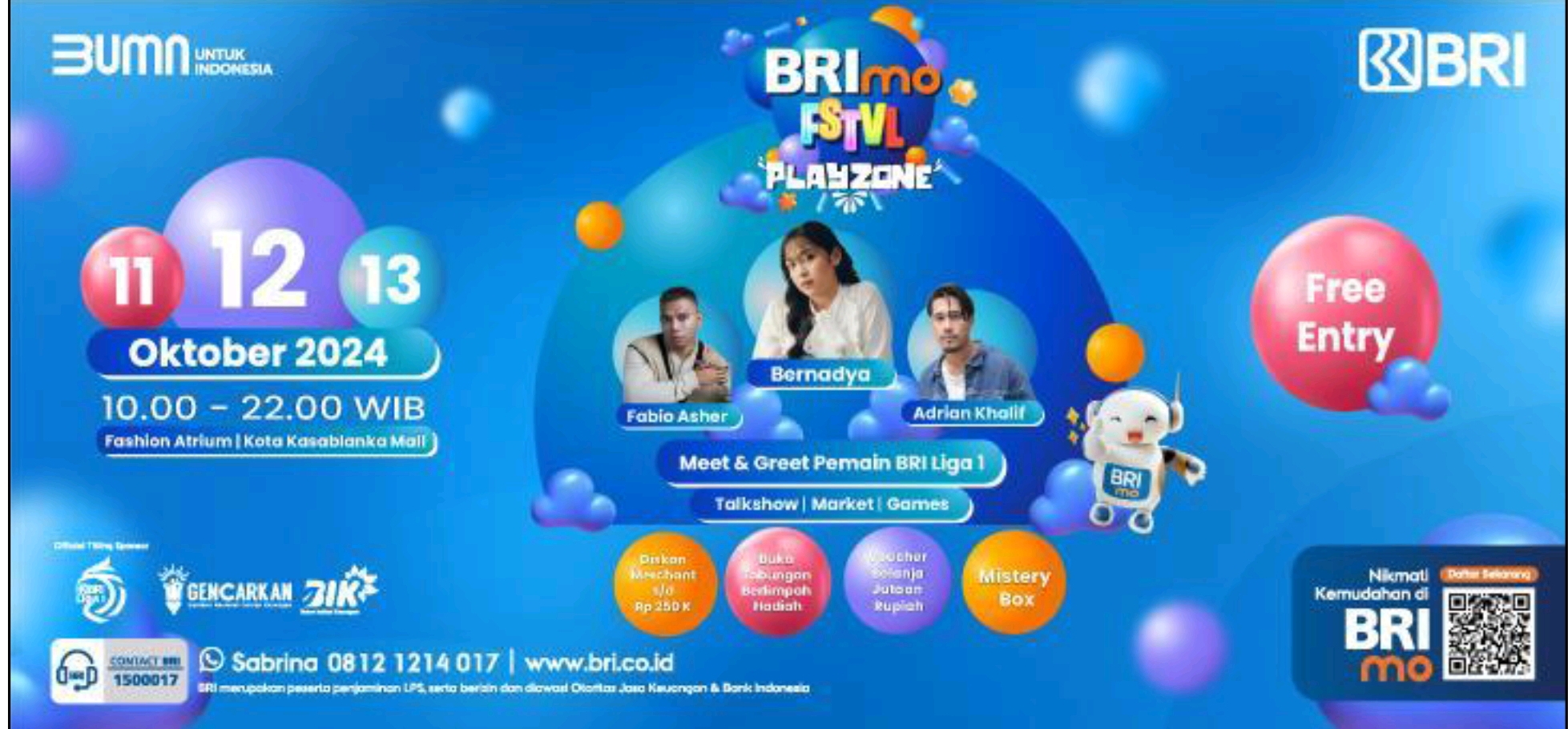 BRImo FSTVL Playzone di Fashion Atrium, Mall Kota Kasablanka. (Foto: BRI)