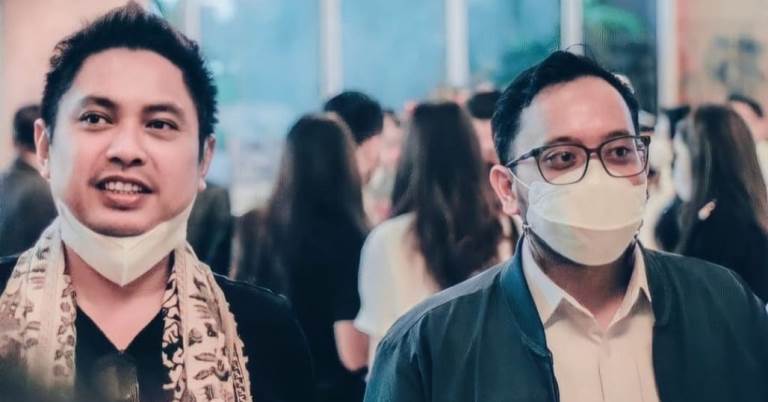 Mantan Ketua Umum BPP HIPMI Mardani H Maming dan Ketua Umum HIPMI Sumbar Brian Putra Bastara.