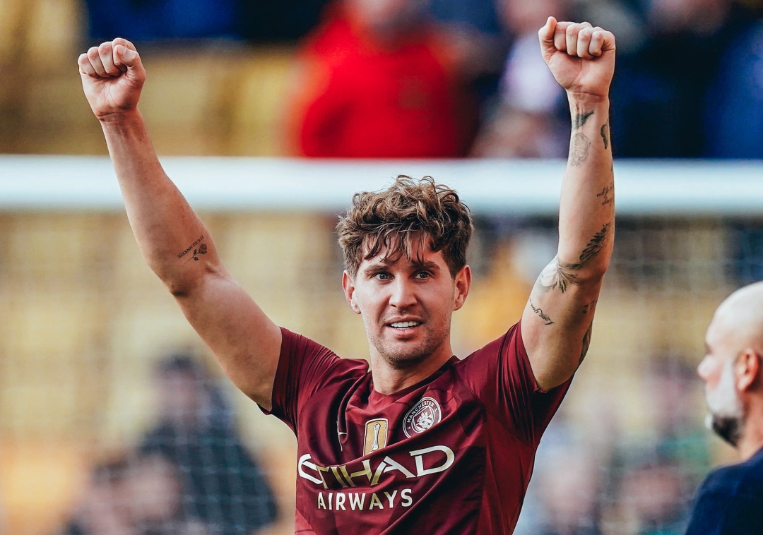 Gol penentu kemenangan Manchester City dicetak John Stones di menit ke-95 saat melawan Wolves di lanjutan Liga Inggris. (Foto: X @mancity)
