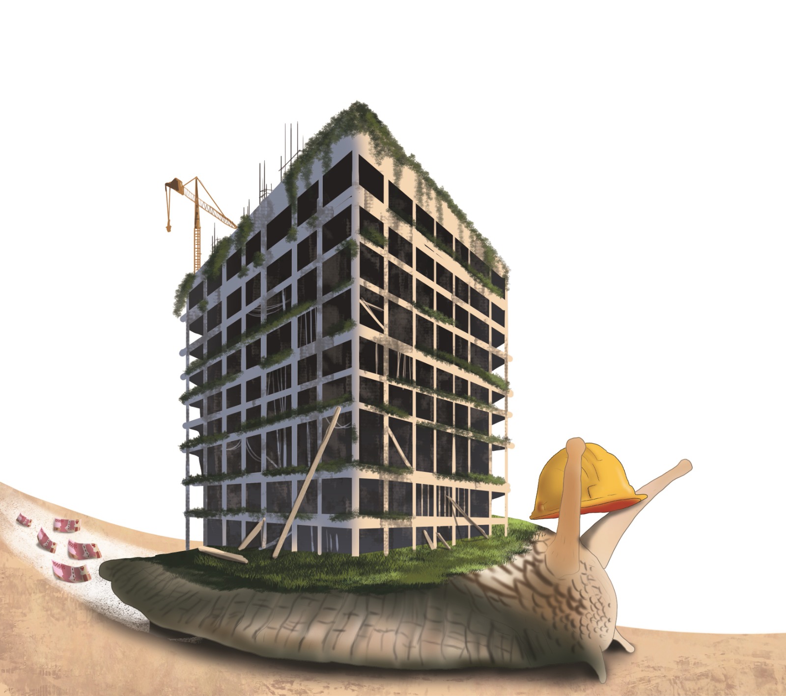 Ilustrasi proyek mangkrak.