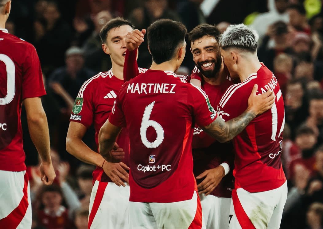 Manchester United menang 5-2 atas Leicester City dalam laga babak 16 besar Carabao Cup di Old Trafford, Kamis dinihari WIB (31/10/2024). (Foto: IG Manchester United)