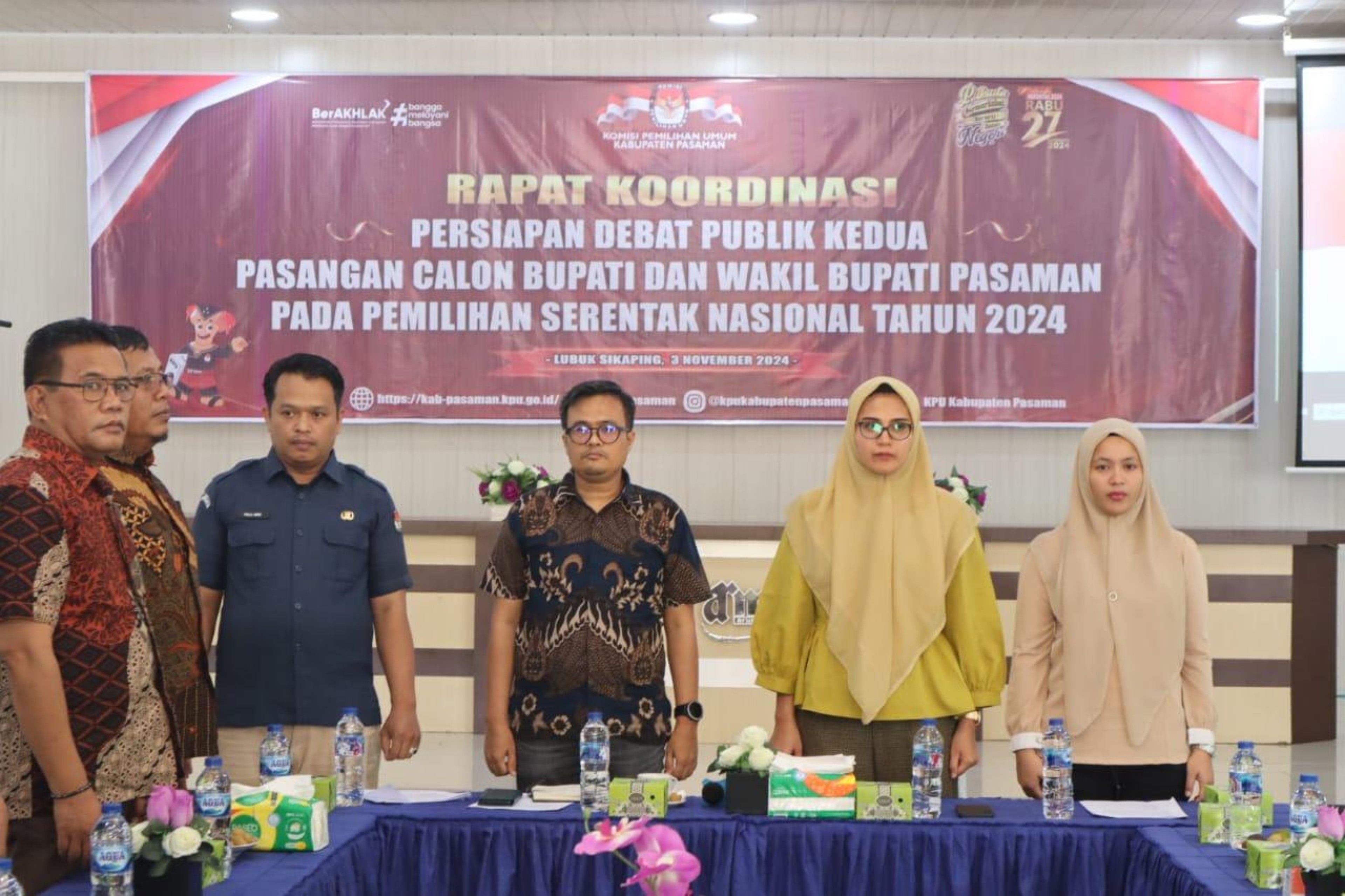 PERSIAPAN: KPU Kabupaten Pasaman menggelar rakor untuk mempersiapkan Debat Publik Kedua Pilkada 2024. (DOK KPU PASAMAN)