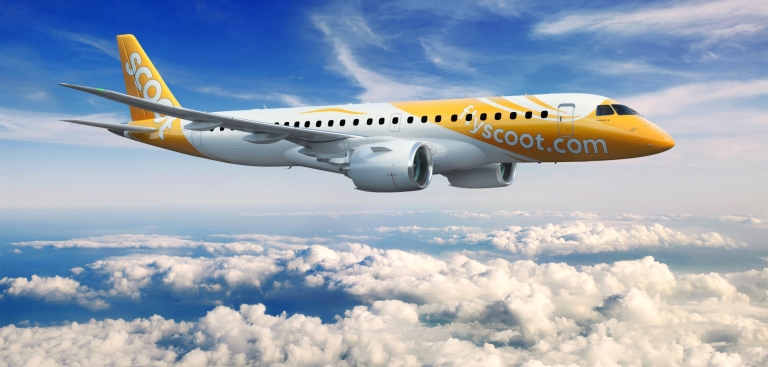 Pesawat Scoot jenis Embraer E190-E2