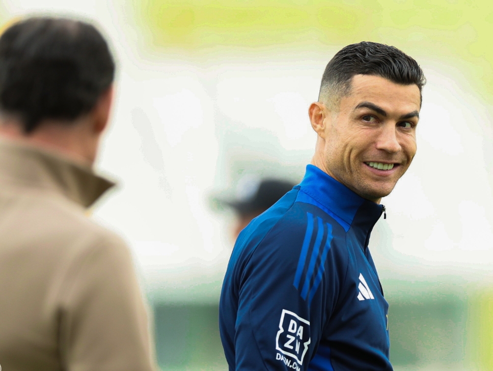 Cristiano Ronaldo, pemain kunci Al Nassr latihan jelang laga melawan Damac di Liga Pro Saudi. (Foto: X Al Nassr)