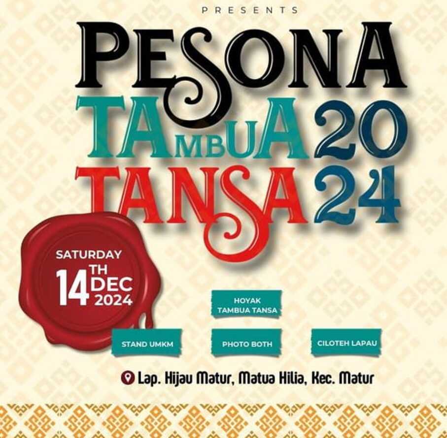 Pengumuman Pesona Tambua Tansa 2024.