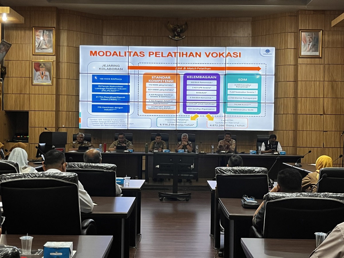 Pemko Padang menggelar Rapat Koordinasi Tim Revitalisasi Pendidikan Vokasi dan Pelatihan Vokasi Kota Padang di Balai Kota Padang, Selasa (3/12).