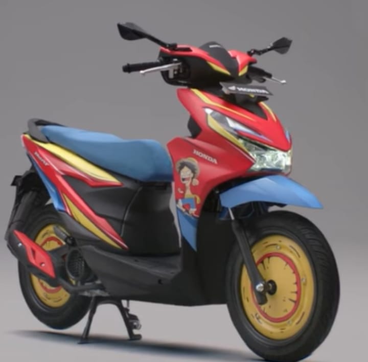 Honda BeAT Edisi Luffy One Piece.