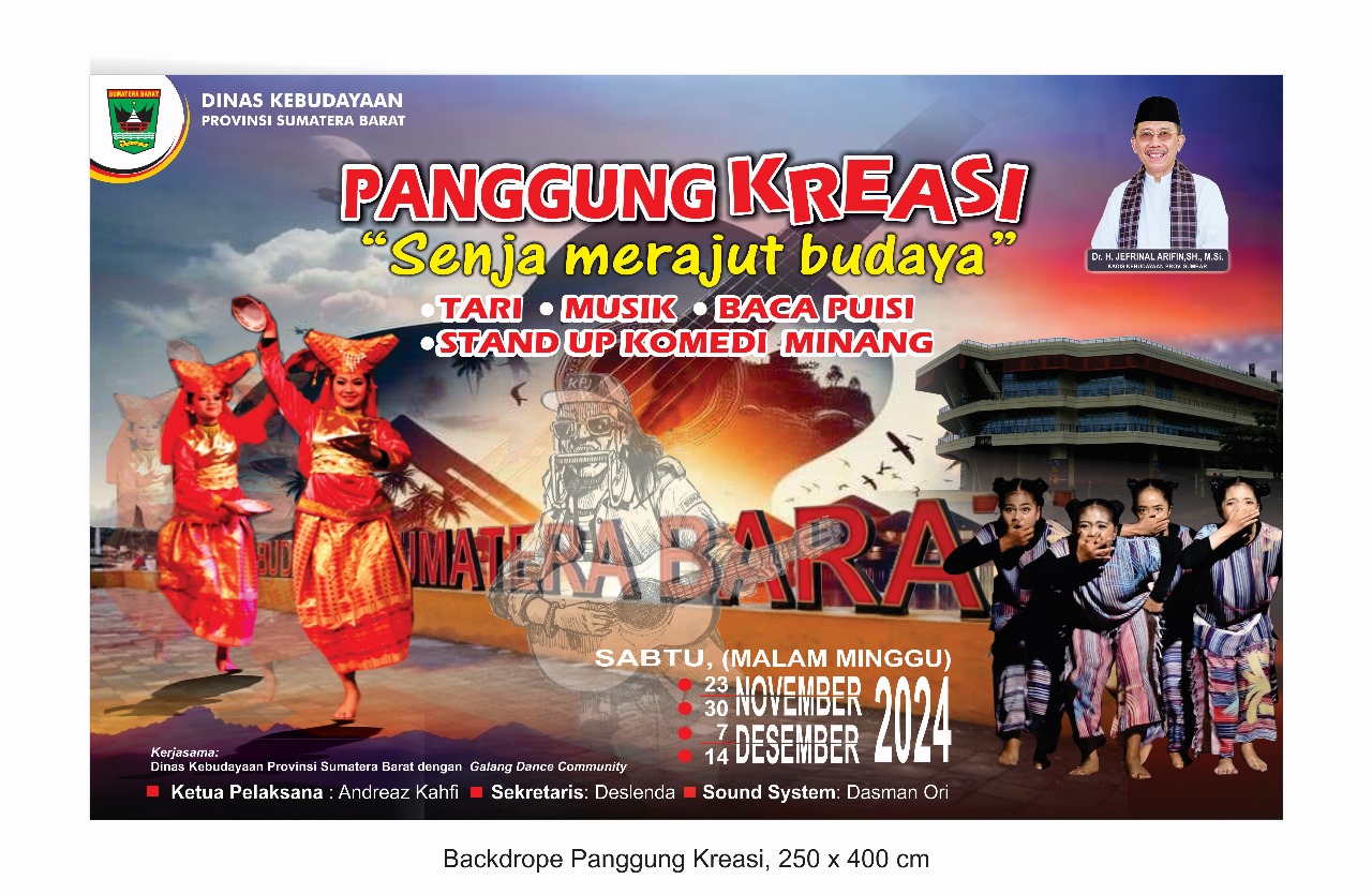 Poster Panggung Kreasi Senja Merajut Budaya.