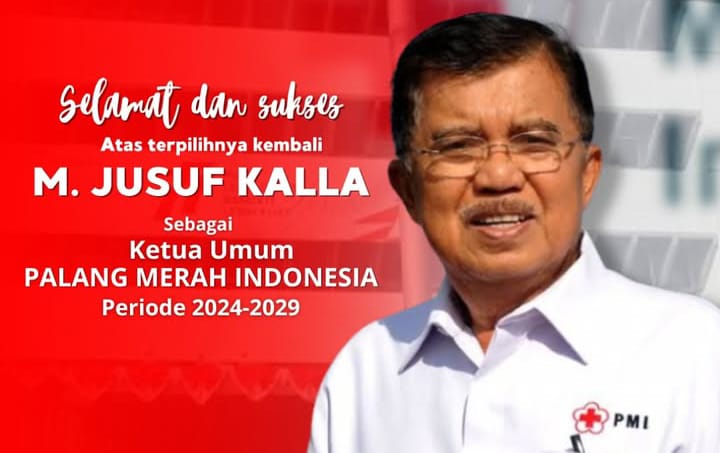 Jusuf Kalla kembali terpilih sebagai Ketua Umum PMI.