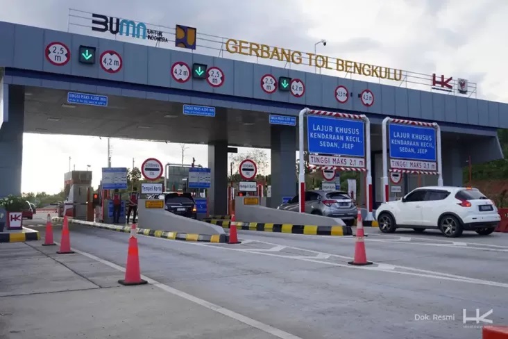 PEMBAHARUAN HARGA: Hutama Karya segera melakukan penyesuaian tarif pada Tol Lubuklinggau-Curup Bengkulu Seksi Bengkulu-Taba Penanjung.(DOK HK)