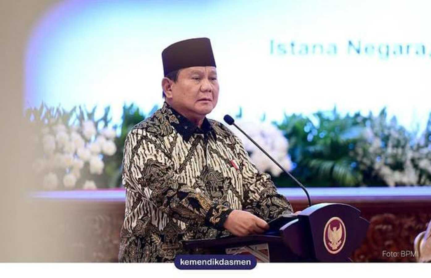 Presiden RI Prabowo Subianto