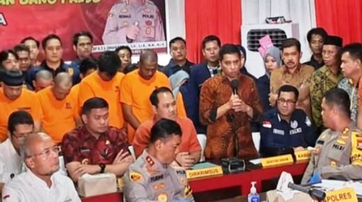 Konferensi pers di Mapolres Gowa, Sulawesi Selatan, Kamis (19/12/2024).