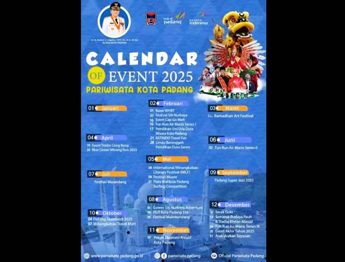 Pemerintah Kota Padang meluncurkan Calendar of Event (CoE) 2025.