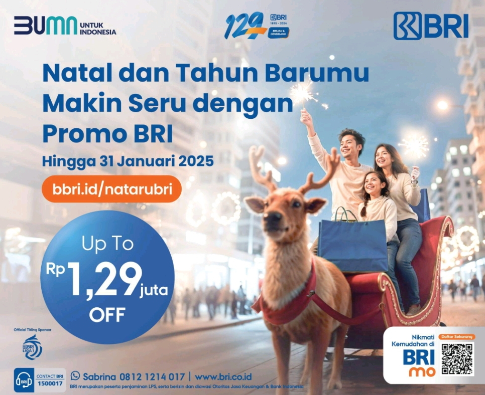 Promo momen natal dan tahun baru 2024.