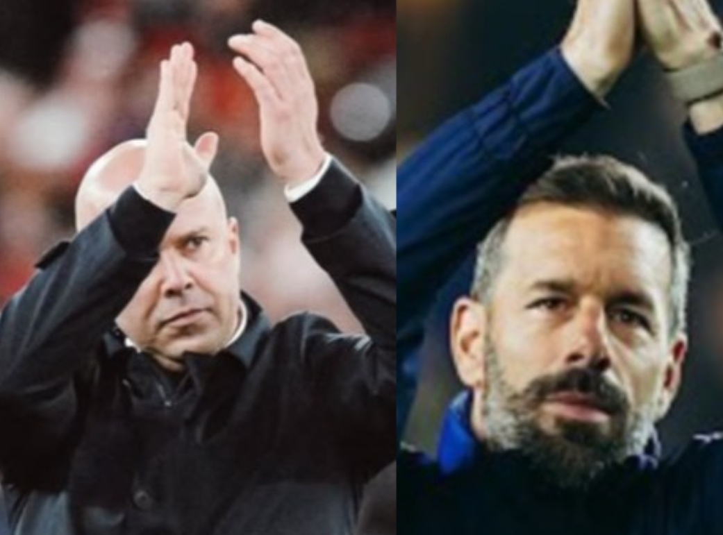 Pelatih Liverpool, Arne Slot dan Pelatih Leicester City, Ruud van Nistelrooy. (Foto: Instagram)