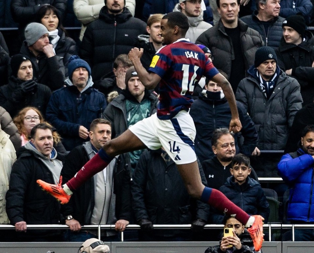 Gol kemenangan Newcastle atas Tottenham Hotspur dicetak Alexander Isak pada menit ke-38. (Foto: Instagram @nufc)