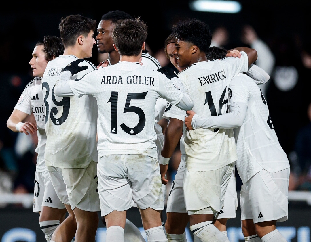 Real Madrid ke babak 16 besar Copa del Rey usai mengalahkan Club Deportiva Minera 5-0 di Stadion Cartagonova, Selasa dini hari WIB (7/1). (Foto: Instagram/ @realmadrid)