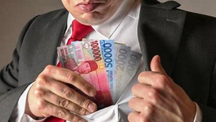 ilustrasi korupsi, suap, dan sejenisnya.