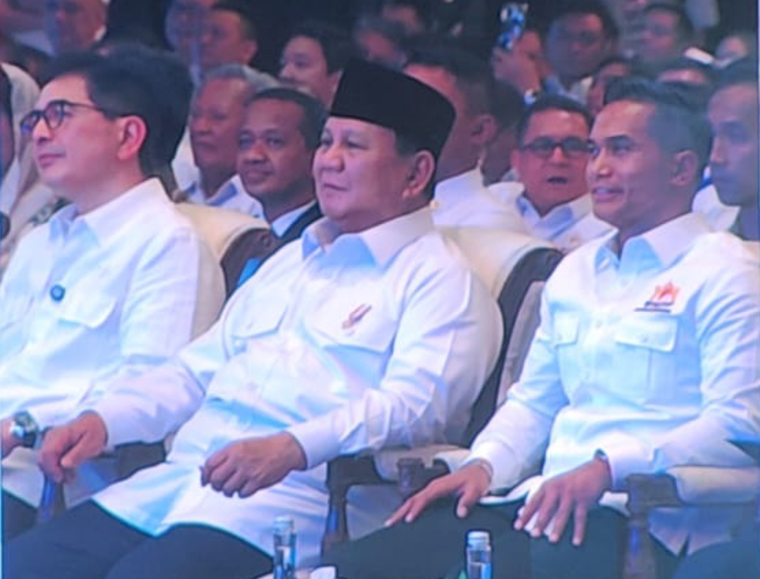Pengukuhan Anindya Bakrie sebagai Ketua Umum Kadin Indonesia dihadiri Presiden Prabowo Subianto. (Foto: IST)