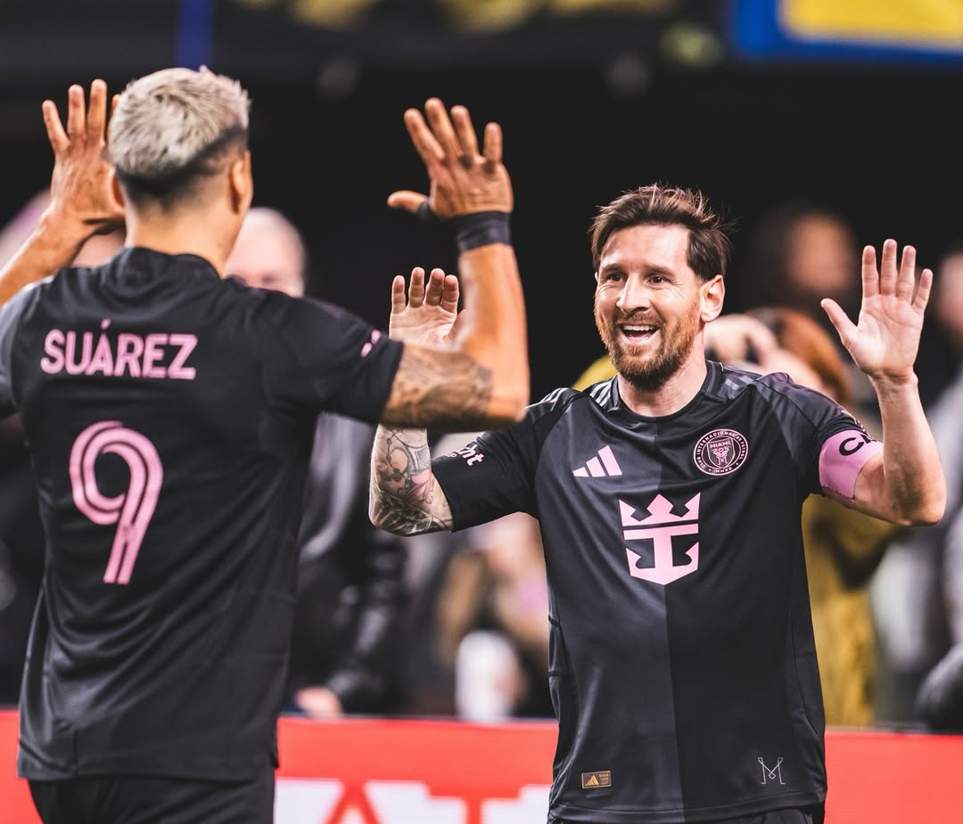Selebrasi Lionel Messi usai mencetak gol assist Luis Suarez dalam laga Inter Miami CF mengalahkan Club America lewat adu penalti. (Foto: Instragram/ @intermiamicf)