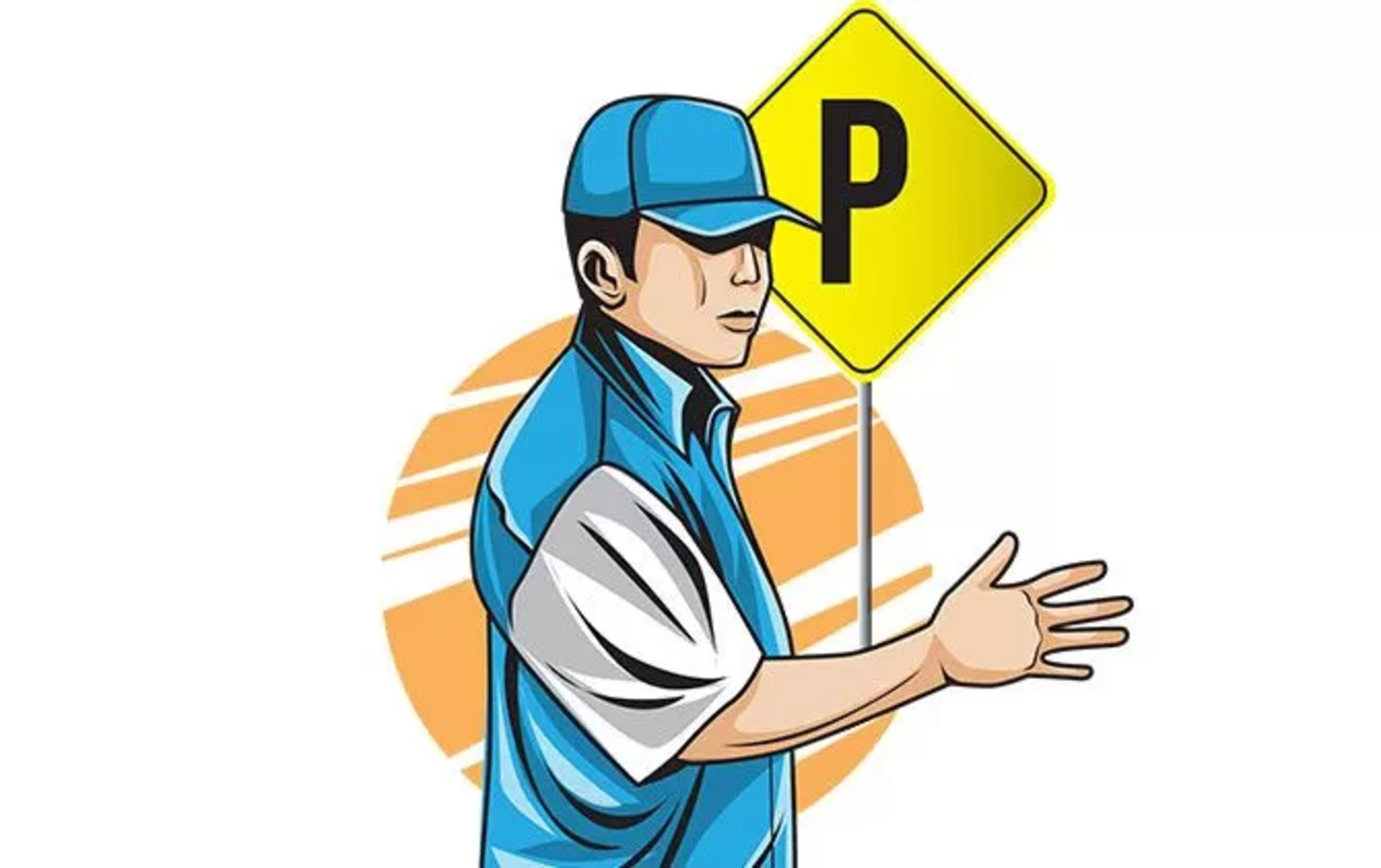 Ilustrasi juru parkir liar.