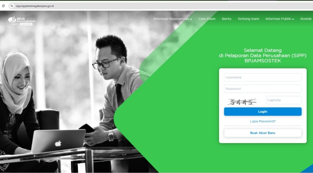 Aplikasi Sistem Informasi Pelaporan Perusahaan (SIPP). (Foto: IST)