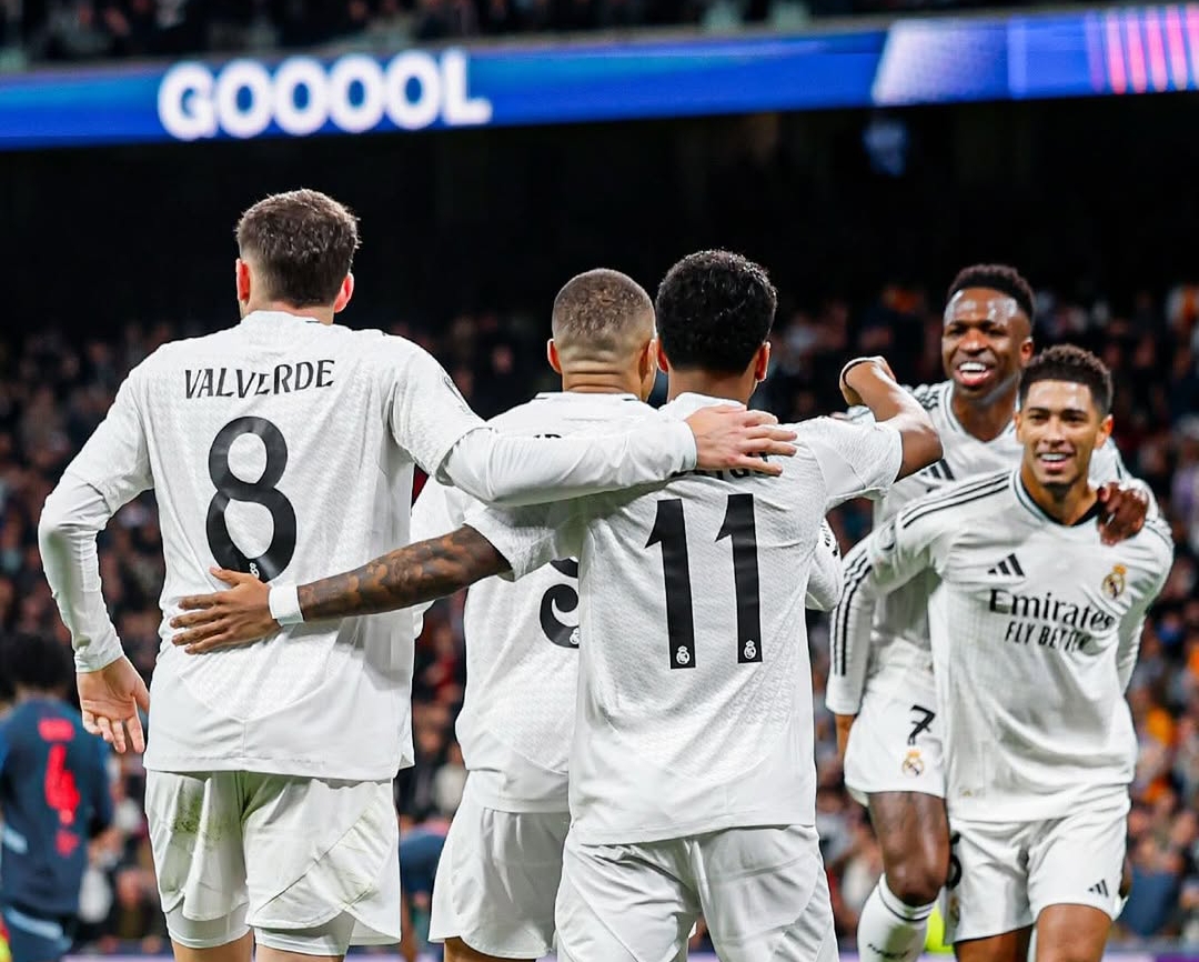 Real Madrid menang 5-1 atas RB Salzburg di fase liga Liga Champions di Santiago Bernabeu, Kamis dinihari WIB (23/1). (Foto:  Instagram @realmadrid)