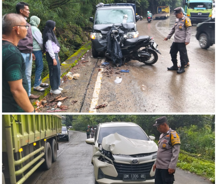Kecelakaan di Penurunan Panorama 1, Kelurahan Indarung, Lubukkilangan, Minggu (26/1/2025) sekitar pukul 16.45 WIB. Mengakibatkan satu anak meninggal dunia.