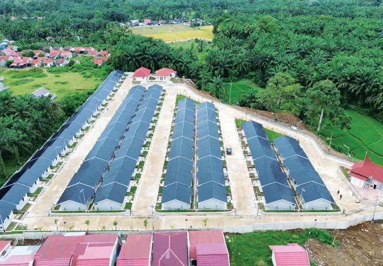 TUNTAS: Huntap di kawasan Talago, Lubukbasung, selesai dibangun dan akan segera ditempati para korban terdampak bencana galodo di Agam Mei 2024 lalu.(PEMKAB AGAM FOR PADEK)
