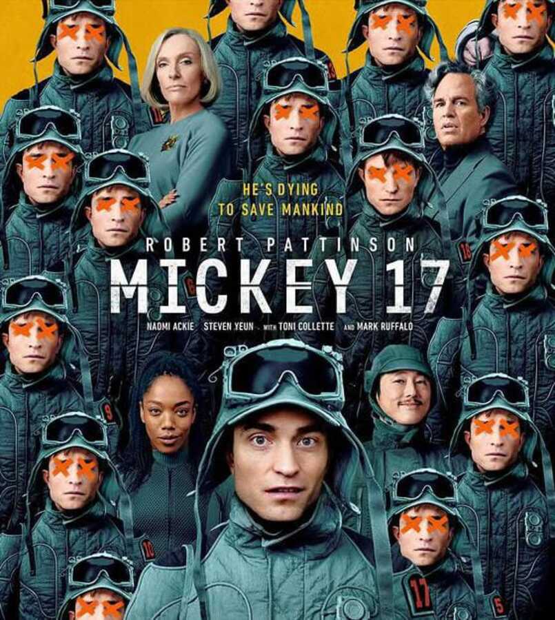Poster Film Mickey 17 yang tayang Maret 2025.