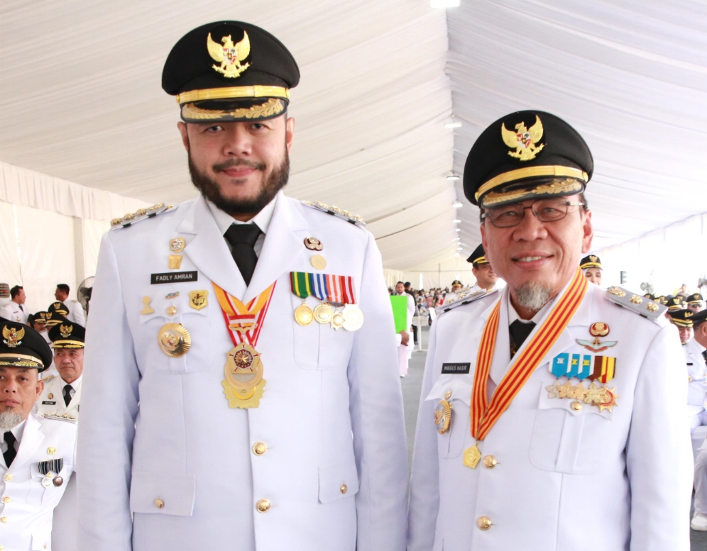 Fadly Amran dan Maigus Nasir usai dilantik sebagai Wali Kota dan Wakil Wali Kota Padang 2025-2030 oleh Presiden Prabowo Subianto, di Istana Negara Jakarta, Kamis (20/2/2025) pagi. (Foto: Tim FA)