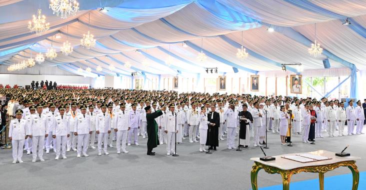 Pelantikan 961 kepala daerah di Istana Merdeka, Jakarta, Kamis (20/02/25). (Dok. Biro Pers Sekretariat Presiden)