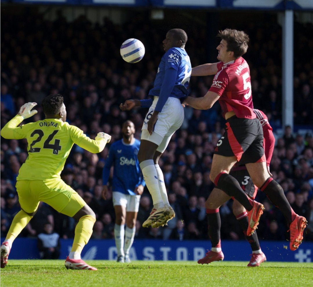 Manchester United bangkit dari ketertinggalan dua gol dan menahan imbang Everton 2-2 dalam lanjutan Liga Inggris di Goodison Park, Sabtu (22/2).(Foto: Instagram @everton)