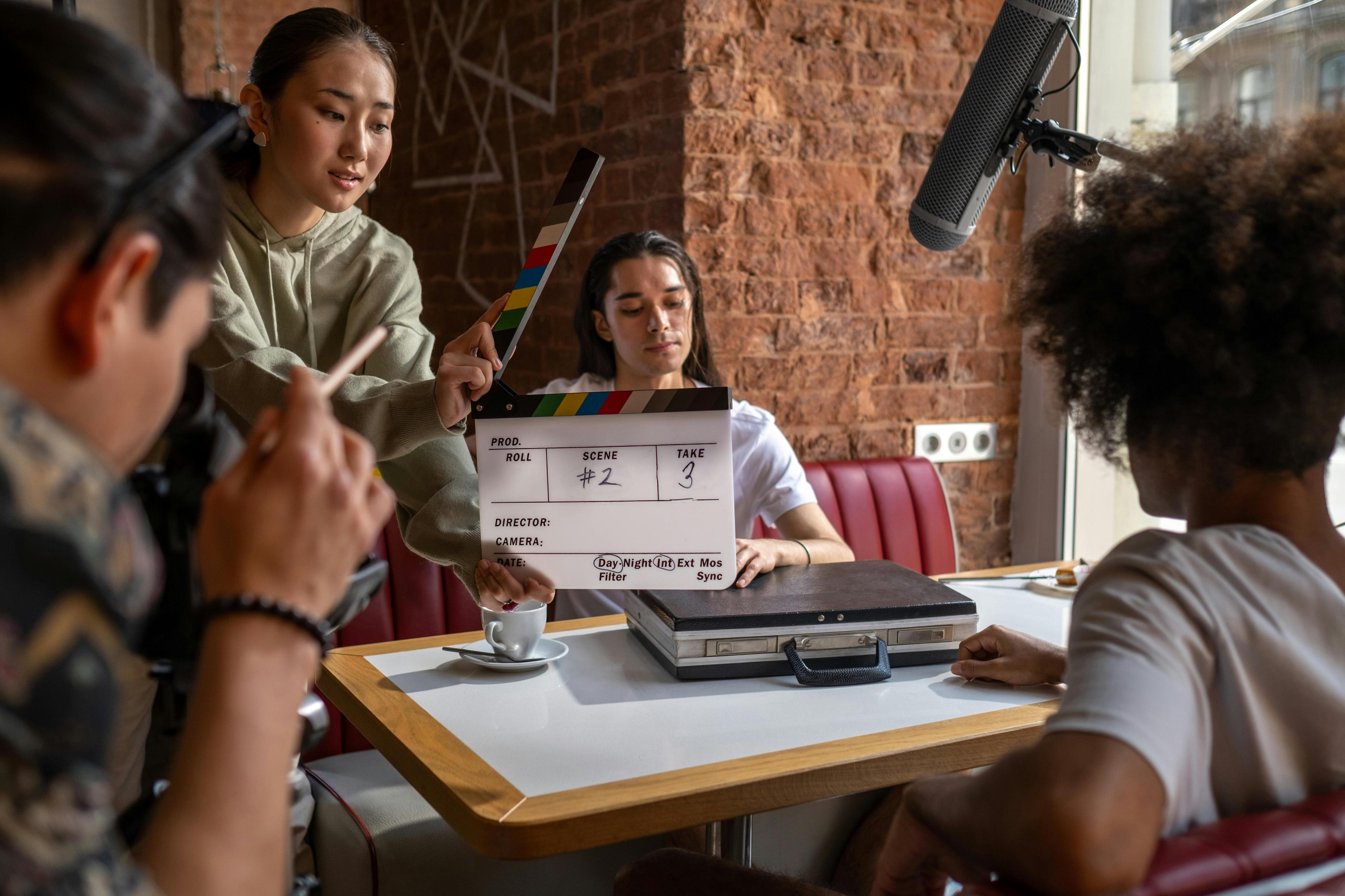 Ilustrasi sedang syuting film.