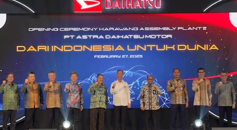 Peresmian pabrik baru Karawang Assembly Plant 2 (KAP 2) di Kawasan Industri Surya Cipta, Karawang Timur, Jawa Barat, 27 Februari 2025.