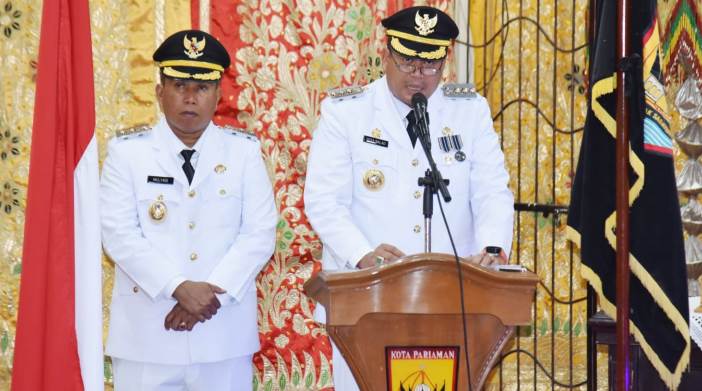 Wakil Wali Kota Pariaman Mulyadi dan Wali Kota Pariaman Yota Balad.