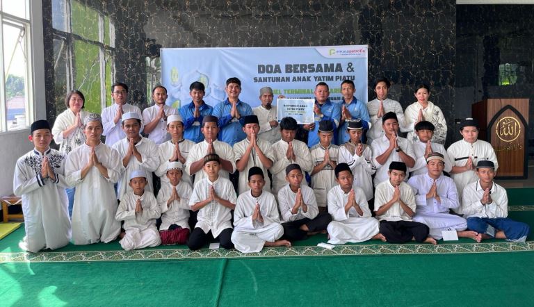 PT Elnusa Petrofin menggelar doa bersama dan santunan bagi 849 anak yatim piatu.