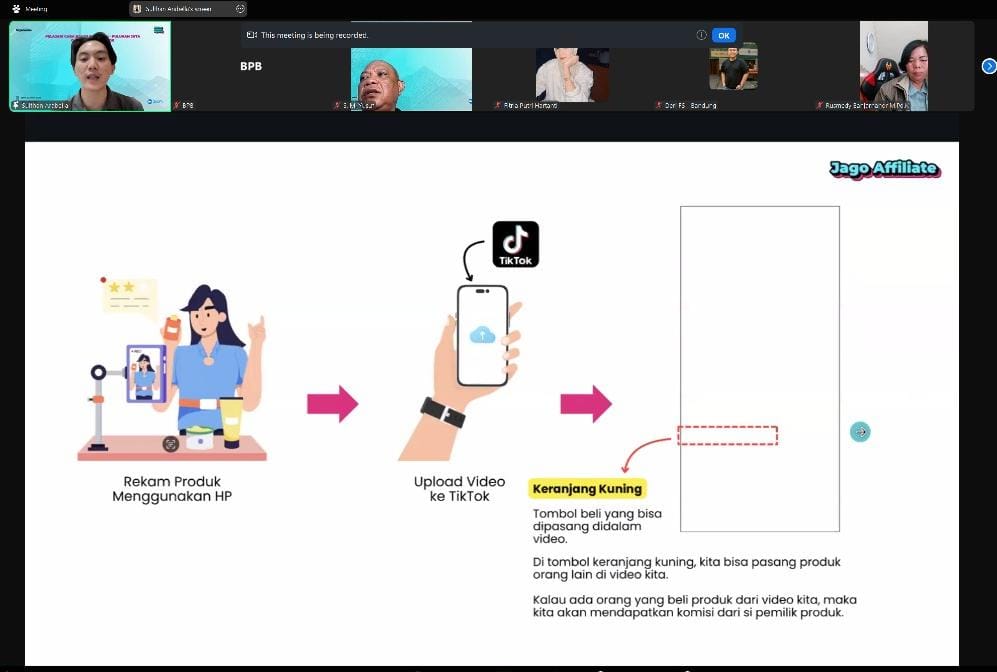 Webinar Jago Affiliate yang digelar pada Senin (10/3/2025) dipenuhi interaksi yang luar biasa antara para peserta dengan pembicara.